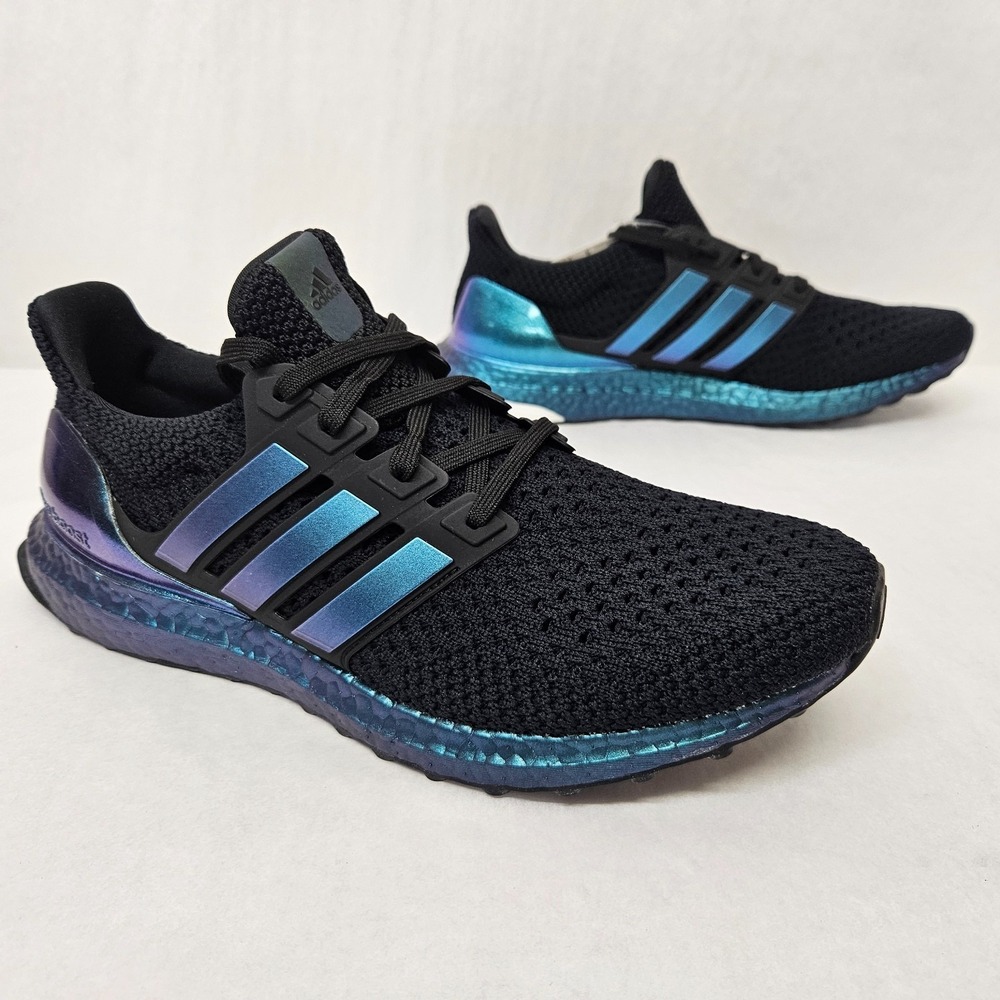 Adidas UltraBOOST Clima U Running Shoes FZ2874 Black Iridescent Blue Mens Size 9
